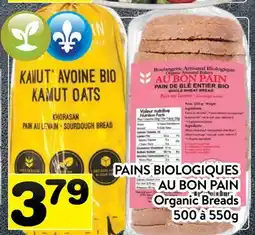 Supermarché PA PAINS BIOLOGIQUES AU BON PAIN |ORGANIC BREADS offer