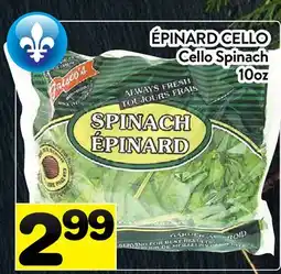Supermarché PA ÉPINARD CELLO | CELLO SPINACH offer