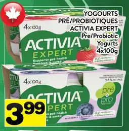 Supermarché PA YOGOURTS PRÉ/PROBIOTIQUES ACTIVIA EXPERT | Pre/Probiotic Yogurts offer