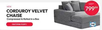 Meubles RD CORDUROY VELVET CHAISE offer