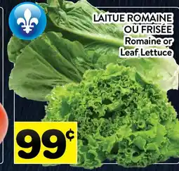 Supermarché PA LAITUE ROMAINE OU FRISÉE | ROMAINE OR LEAF LETTUCE offer