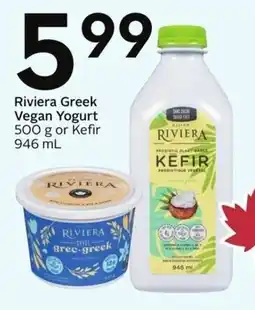 Sobeys Riviera greek vegan yogurt offer