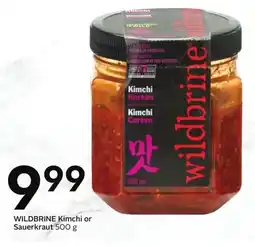 Sobeys Wildbrine kimchi or sauerkraut offer