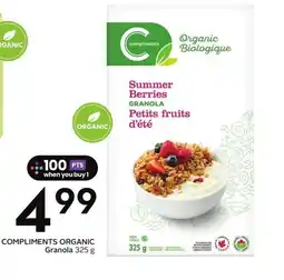Sobeys Compliments organic granola offer