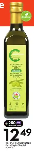 Sobeys Compliments organic extra virgin olive oil offer