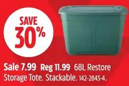 Canadian Tire Restore storage tote offer