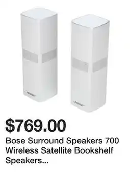 Newegg Bose Surround Speakers 700 Wireless Satellite Bookshelf Speakers (Pair) - White offer