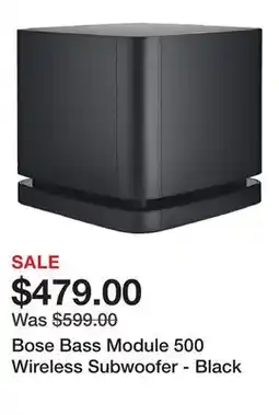Newegg Bose Bass Module 500 Wireless Subwoofer - Black offer