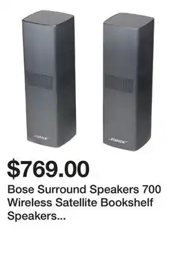 Newegg Bose Surround Speakers 700 Wireless Satellite Bookshelf Speakers (Pair) - Black offer