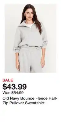 Old Navy Old Navy Bounce Fleece Half-Zip Pullover Sweatshirt offer