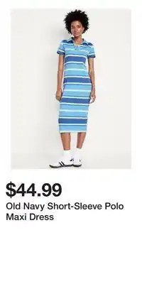 Old Navy Old Navy Short-Sleeve Polo Maxi Dress offer