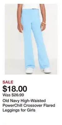 Old Navy Old Navy High-Waisted PowerChill Crossover Flared Leggings for Girls offer