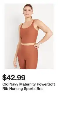 Old Navy Old Navy Maternity PowerSoft Rib Nursing Sports Bra offer