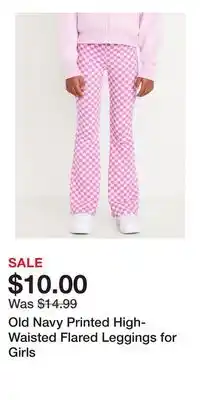Old Navy Old Navy Printed High-Waisted Flared Leggings for Girls offer