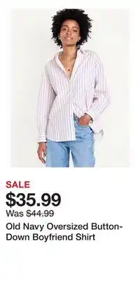 Old Navy Old Navy Oversized Button-Down Boyfriend Shirt offer