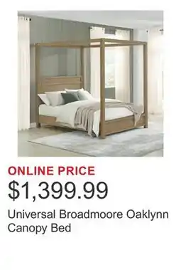 Costco Universal Broadmoore Oaklynn Canopy Bed offer