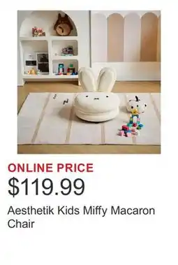 Costco Aesthetik Kids Miffy Macaron Chair offer