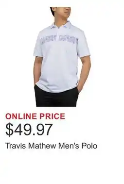 Costco Travis Mathew Men's Polo offer