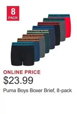 Costco Puma Boys Boxer Brief, 8-pack offer