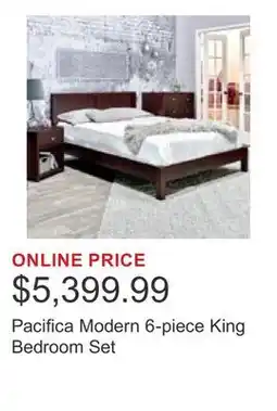 Costco Pacifica Modern 6-piece King Bedroom Set offer