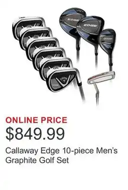 Costco Callaway Edge 10-piece Men's Graphite Golf Set offer