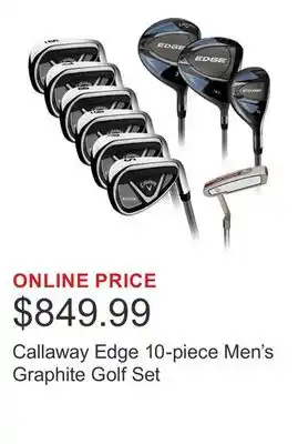Costco Callaway Edge 10-piece Men's Graphite Golf Set offer