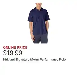 Costco Kirkland Signature Men's Performance Polo offer