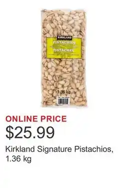Costco Kirkland Signature Pistachios, 1.36 kg offer