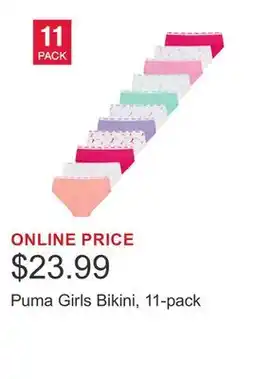 Costco Puma Girls Bikini, 11-pack offer