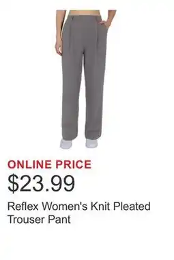 Costco Reflex Women's Knit Pleated Trouser Pant offer