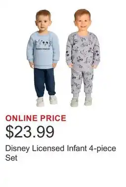 Costco Disney Licensed Infant 4-piece Set offer