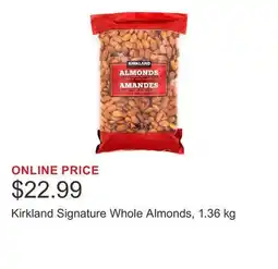 Costco Kirkland Signature Whole Almonds, 1.36 kg offer