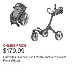 Costco Caddytek 3 Wheel Golf Push Cart with Swivel Front Wheel offer