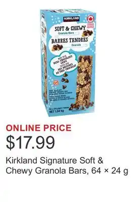 Costco Kirkland Signature Soft & Chewy Granola Bars, 64 × 24 g offer
