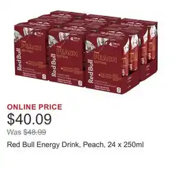 Costco Red Bull Energy Drink, Peach, 24 x 250ml offer