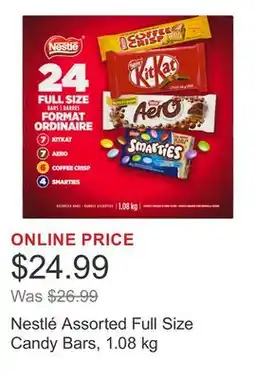 Costco Nestlé Assorted Full Size Candy Bars, 1.08 kg offer