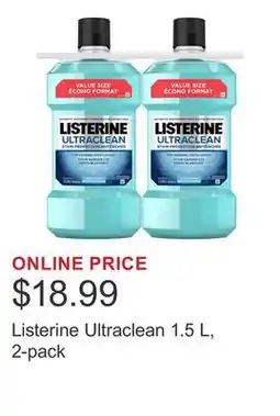 Costco Listerine Ultraclean 1.5 L, 2-pack offer