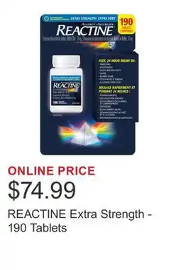 Costco REACTINE Extra Strength - 190 Tablets offer