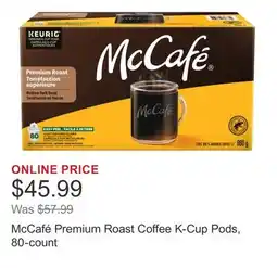 Costco McCafé Premium Roast Coffee K-Cup Pods, 80-count offer