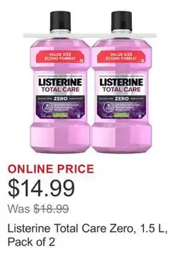 Costco Listerine Total Care Zero, 1.5 L, Pack of 2 offer