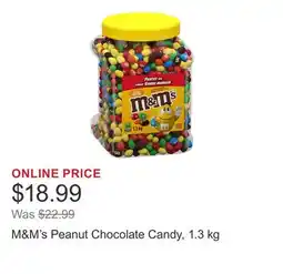 Costco M&M's Peanut Chocolate Candy, 1.3 kg offer