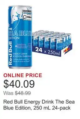 Costco Red Bull Energy Drink The Sea Blue Edition, 250 mL 24-pack offer