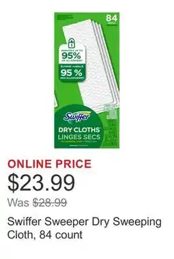 Costco Swiffer Sweeper Dry Sweeping Cloth, 84 count offer