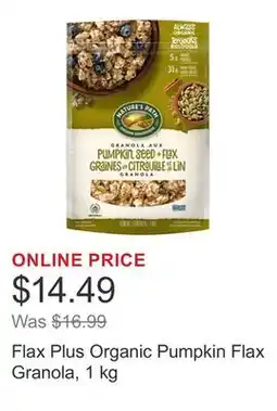 Costco Flax Plus Organic Pumpkin Flax Granola, 1 kg offer