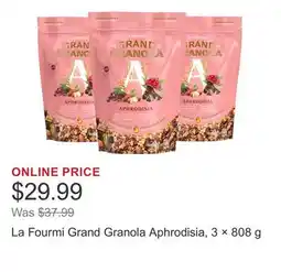 Costco La Fourmi Grand Granola Aphrodisia, 3 × 808 g offer