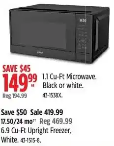 Canadian Tire Master chef 6.9 cu-ft. upright freezer white offer