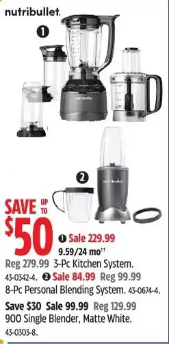 Canadian Tire Nutribullet 900 single blender matte white offer