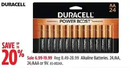 Canadian Tire Duracell alkaline batteries offer