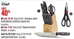Canadian Tire Master chef stainless-steel knife block & kitchen starter kit offer