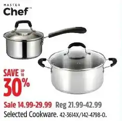 Canadian Tire Master chef selected cookware offer